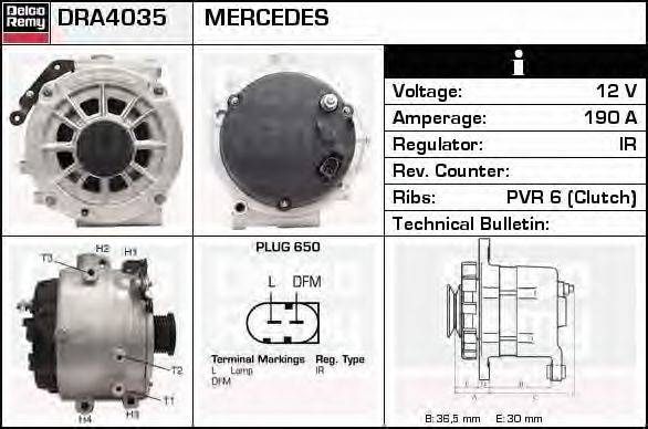 Генератор DELCO REMY DRA4035