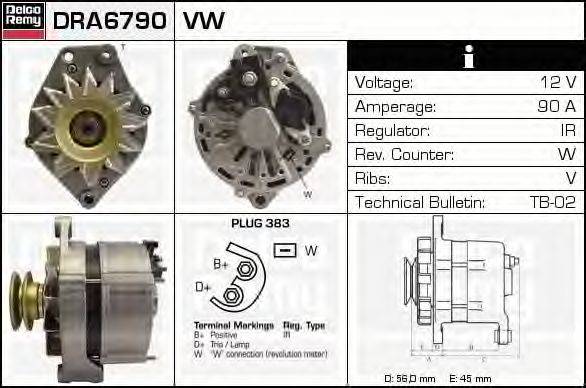 Генератор DELCO REMY DRA6790