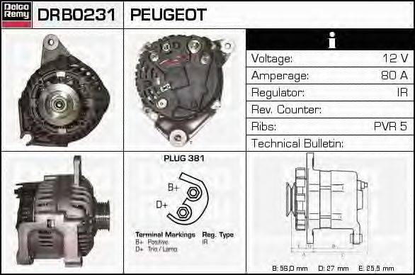 Генератор DELCO REMY DRB0231N