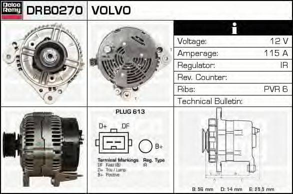 Генератор DELCO REMY DRB0270