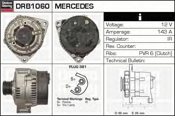 Генератор DELCO REMY DRB1060