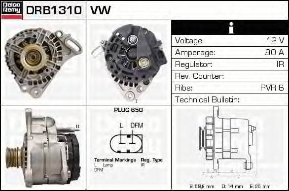 Генератор DELCO REMY DRB1310