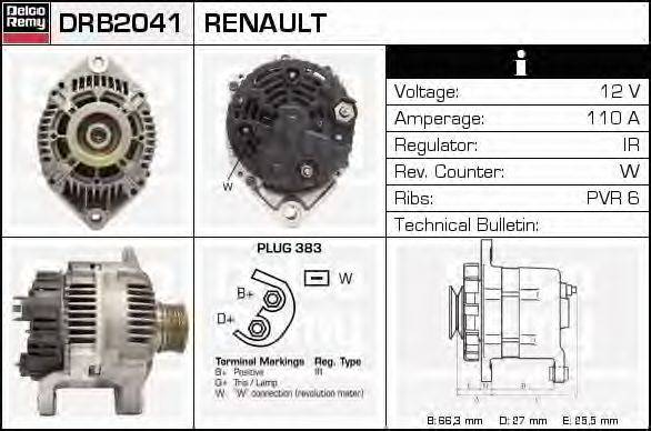 Генератор DELCO REMY DRB2041