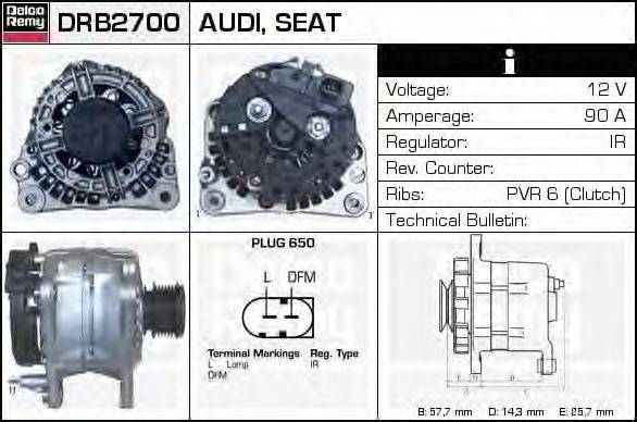 Генератор DELCO REMY DRB2700