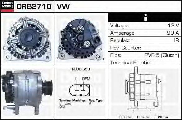 Генератор DELCO REMY DRB2710