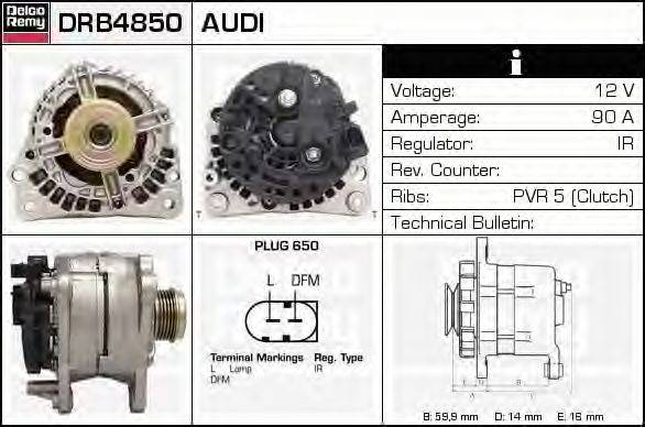 Генератор DELCO REMY DRB4850