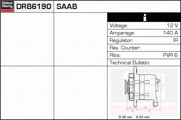 Генератор DELCO REMY DRB6190