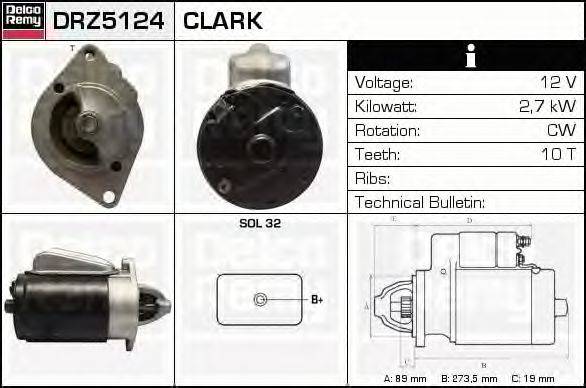 Стартер DELCO REMY DRZ5124