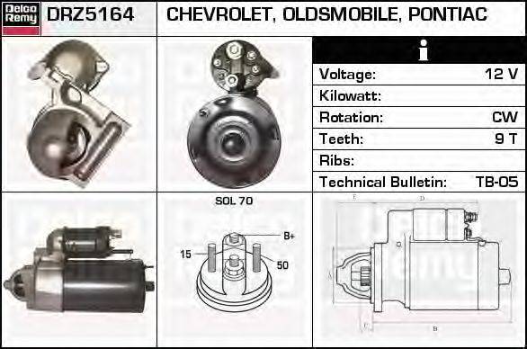 Стартер DELCO REMY DRZ5164