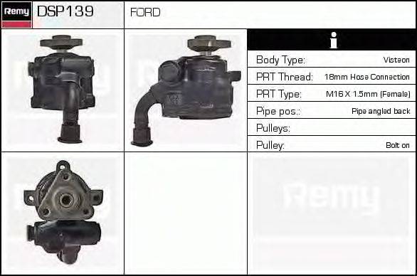 Гидравлический насос, рулевое управление DELCO REMY DSP139