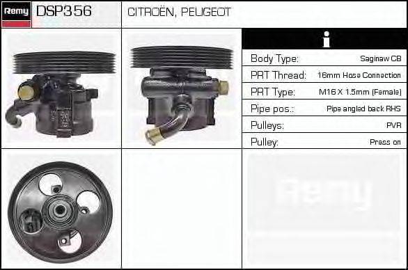 Гидравлический насос, рулевое управление DELCO REMY DSP356