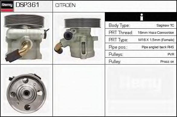 Гидравлический насос, рулевое управление DELCO REMY DSP361