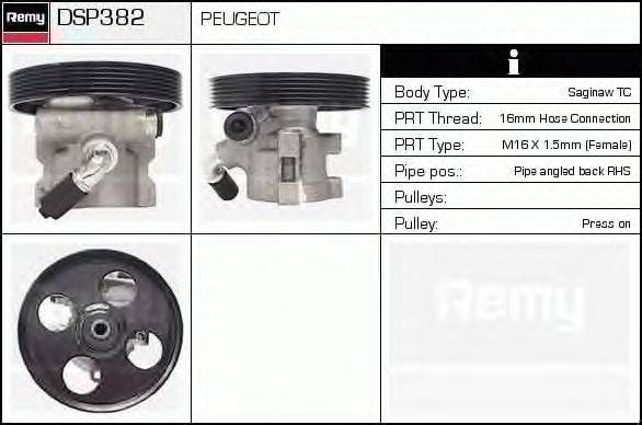 Гидравлический насос, рулевое управление DELCO REMY DSP382