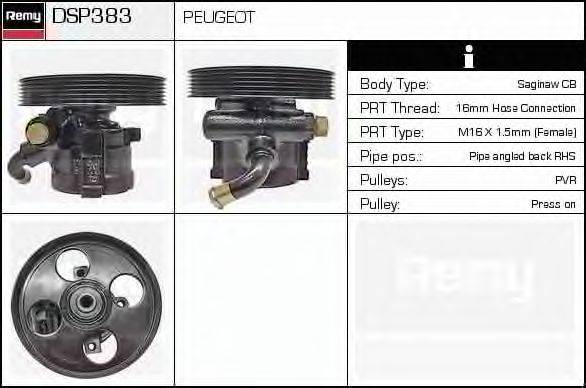 Гидравлический насос, рулевое управление DELCO REMY DSP383