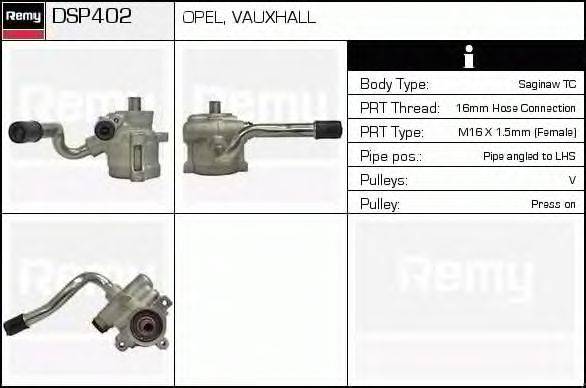 Гидравлический насос, рулевое управление DELCO REMY DSP402