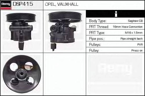 Гидравлический насос, рулевое управление DELCO REMY DSP415