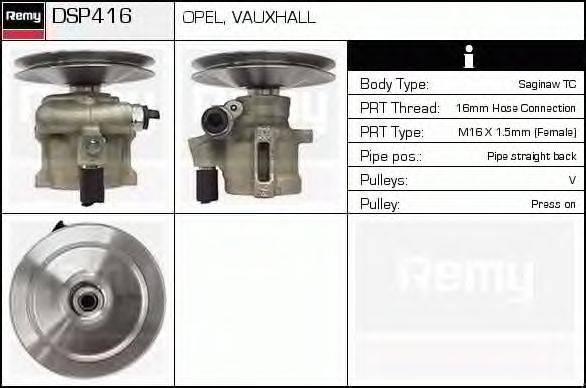 Гидравлический насос, рулевое управление DELCO REMY DSP416
