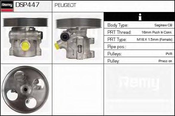 Гидравлический насос, рулевое управление DELCO REMY DSP447