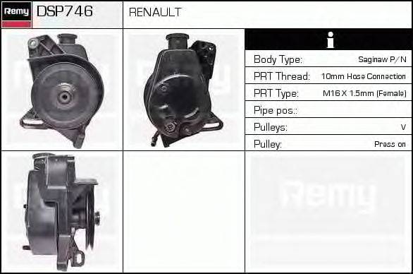 Гидравлический насос, рулевое управление DELCO REMY DSP746