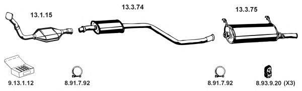 Система выпуска ОГ EBERSPÄCHER 222249