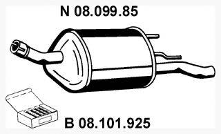 Глушитель выхлопных газов конечный EBERSPÄCHER 08.099.85