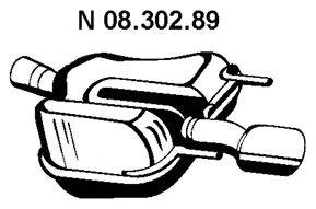 Глушитель выхлопных газов конечный EBERSPÄCHER 08.302.89