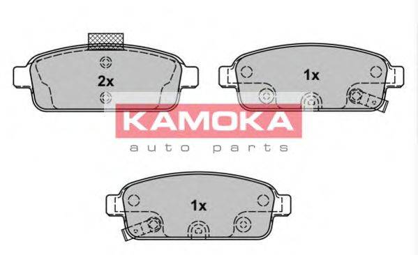 Комплект тормозных колодок, дисковый тормоз KAMOKA 101147