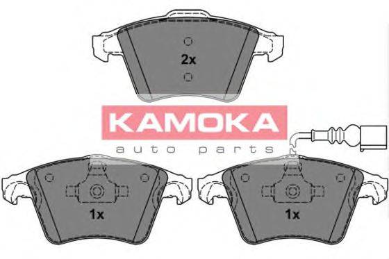Комплект тормозных колодок, дисковый тормоз KAMOKA JQ101160