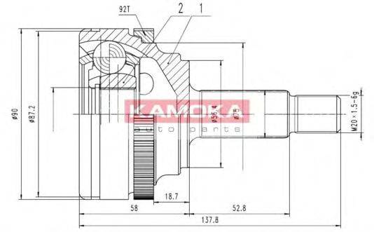 Шарнирный комплект, приводной вал MAXGEAR 490202