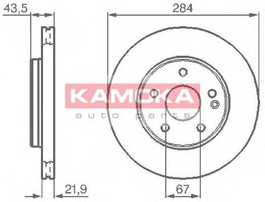 Тормозной диск KAMOKA 1031176