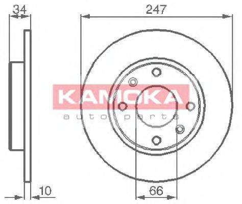 Тормозной диск KAMOKA 103118