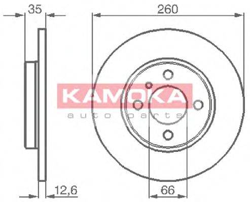 Тормозной диск KAMOKA 103124