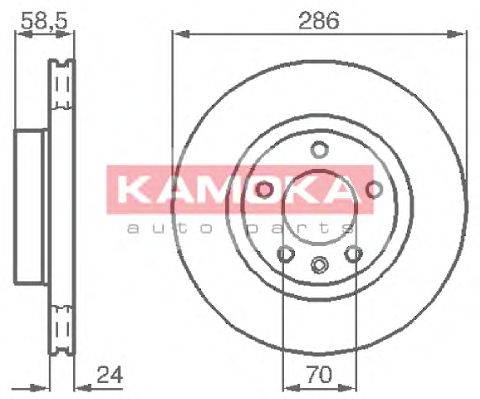 Тормозной диск KAMOKA 1031394