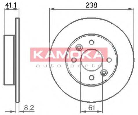 Тормозной диск KAMOKA 103140