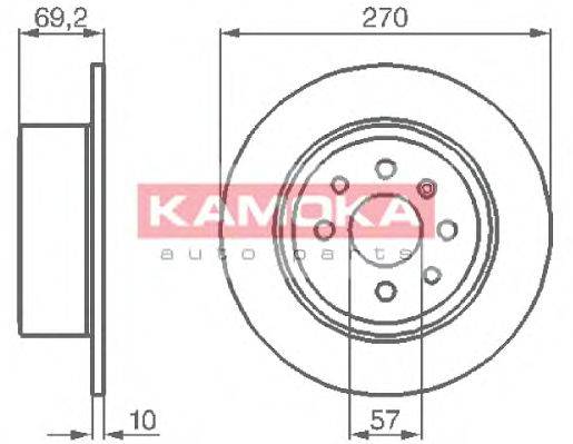 Тормозной диск KAMOKA 1031628