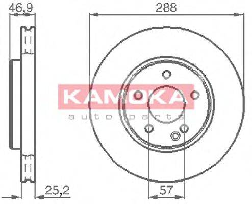 Тормозной диск KAMOKA 1031634