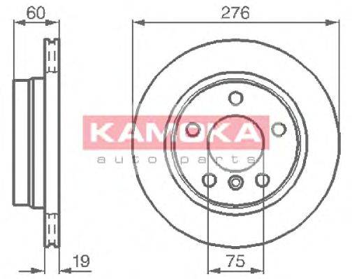 Тормозной диск KAMOKA 1031662