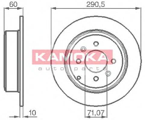 Тормозной диск KAMOKA 1031738