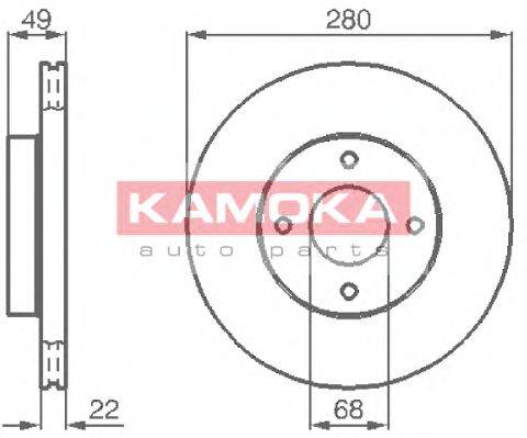 Тормозной диск KAMOKA 1031918