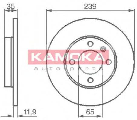 Тормозной диск KAMOKA 103206