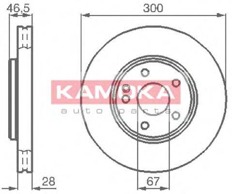 Тормозной диск KAMOKA 1032272