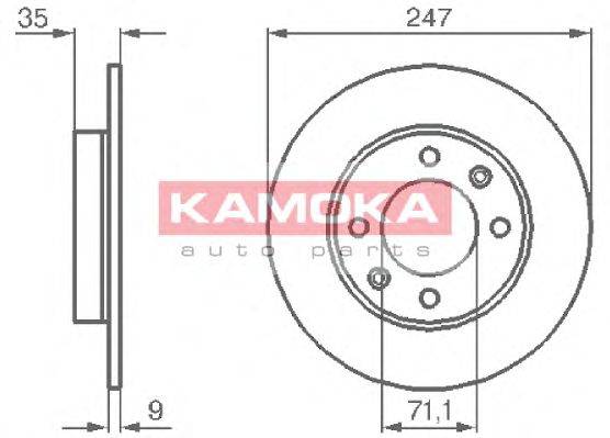 Тормозной диск KAMOKA 1032356