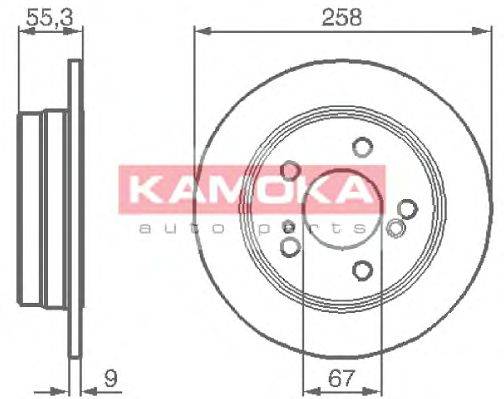 Тормозной диск KAMOKA 103244