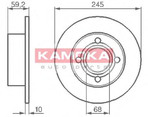 Тормозной диск KAMOKA 103256