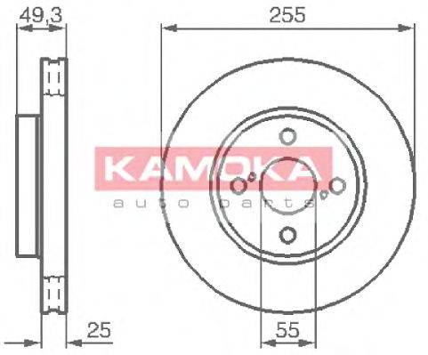 Тормозной диск KAMOKA 1032588