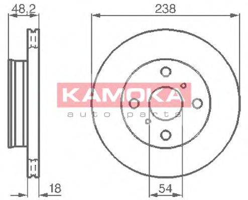 Тормозной диск KAMOKA 103826