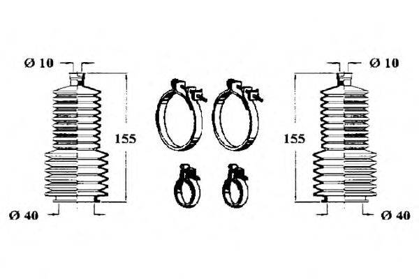 Комплект пылника, рулевое управление OCAP 0903014