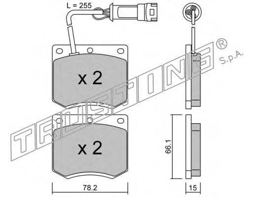 Комплект тормозных колодок, дисковый тормоз TRUSTING 025.1