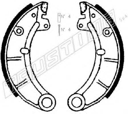 Комплект тормозных колодок TRUSTING 034.061