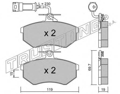 Комплект тормозных колодок, дисковый тормоз BENDIX 571356S
